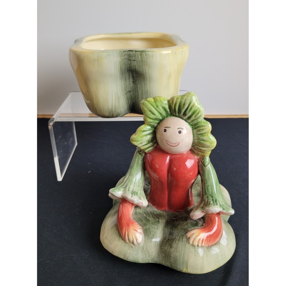 Vintage Kaldun & Bogle -Radish/Turnip/Green Pepper Anthropomorphic Covered Dish - Picture 6 of 9